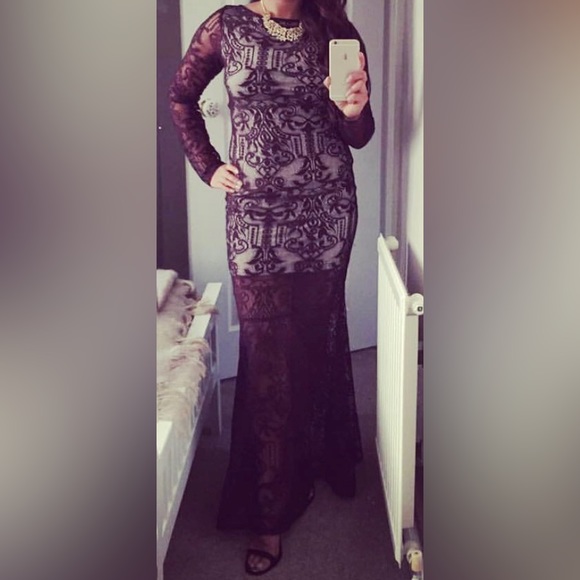 Open Backed Lace Marciano Dress - Picture 3 of 5